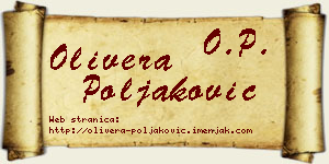 Olivera Poljaković vizit kartica